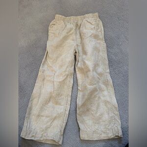 H&M kids Beige Linen-Blend Pull-On Pants